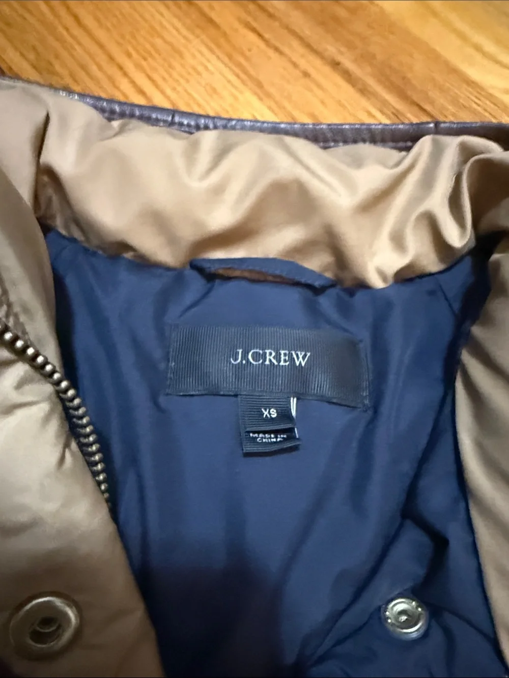 J. Crew Kids Colorblock Puffer Jacket in Red, Tan & Navy